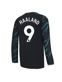Moški Nogometna dresi replika Manchester City Erling Haaland #9 Tretji 2023-24 Dolgi rokav